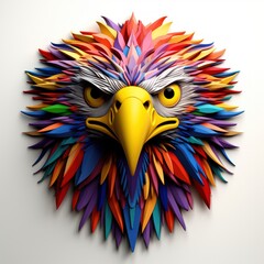 Obraz premium 3D composite illustration of an eagle