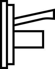 Door handle icon vector. Trendy Linear style sign from hotel and restaurant for mobile concept and web design. Safety sign. door knob symbol illustration isolated on transparent background.