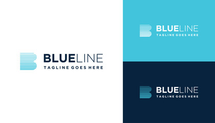 Obraz premium Initial Letter B with Modern Stripes For Business Brand Inspiration Logo Design