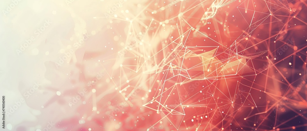 Aufkleber Graph of a technology network abstract background