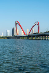 Obraz premium Yangtze River Bridge and its beautiful scenery in China