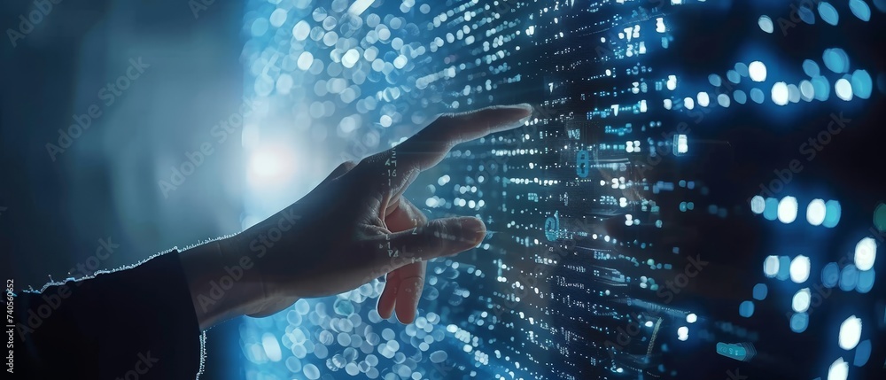 Poster Business analytics, artificial intelligence, machine learning, stream data analysis by an engineer or scientist.