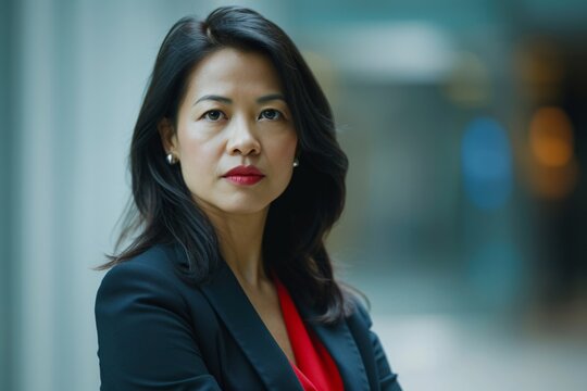 Portrait d'une femme d'affaires asiatique &raquo; IA g&eacute;n&eacute;rative