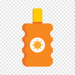 Bottle with sunscreen line icon. Summer, beach, ultraviolet, ray, vitamins, protection, relaxation, sea, sun, skin, travel, health. Vector line icon for business and advertising