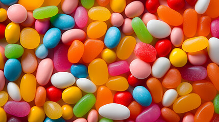 Many colorful candies