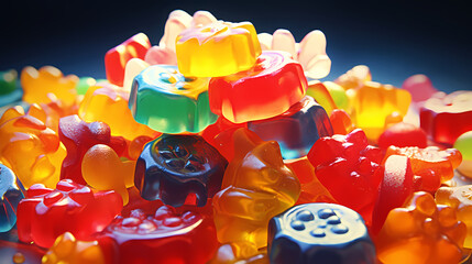 Many colorful candies