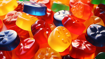 Many colorful candies