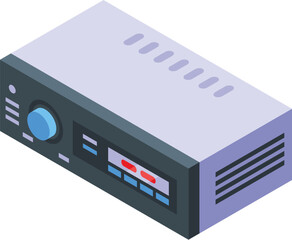 Digital console icon isometric vector. System equipment. Power volume
