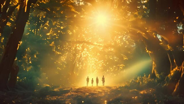 AI generates the concept of life after death and the journey to meet the God of Golden Light to guide us.