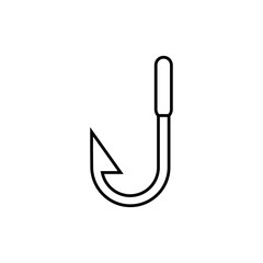 Fishing icon vector. Hook illustration sign. Bait symbol or logo.