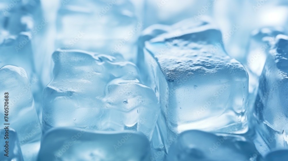 Poster a bunch of ice cubes sitting on top of each other. great for summer refreshment concepts