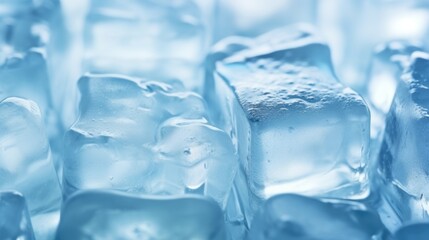 A bunch of ice cubes sitting on top of each other. Great for summer refreshment concepts