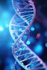 Detailed view of a double-strand DNA. Suitable for scientific and medical concepts