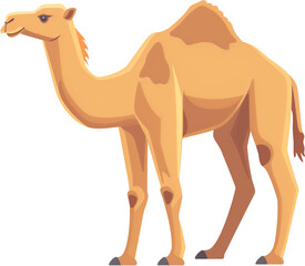 Desert Doodle: Minimalist Camel Cartoon