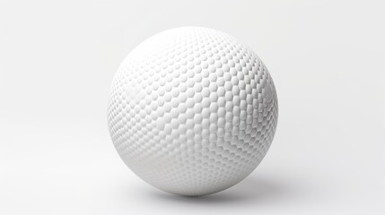 A white golf ball resting on a smooth surface. Ideal for sports and leisure concepts