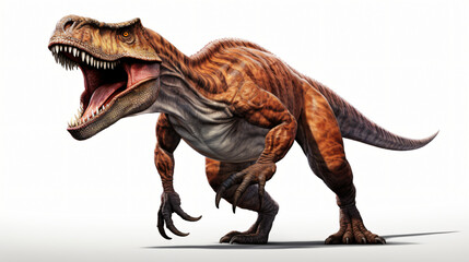 Tyrannosaurus Rex on white background.