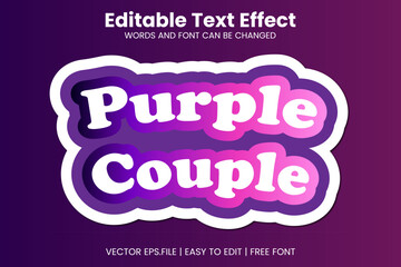 Purple Couple Editable Text Effect