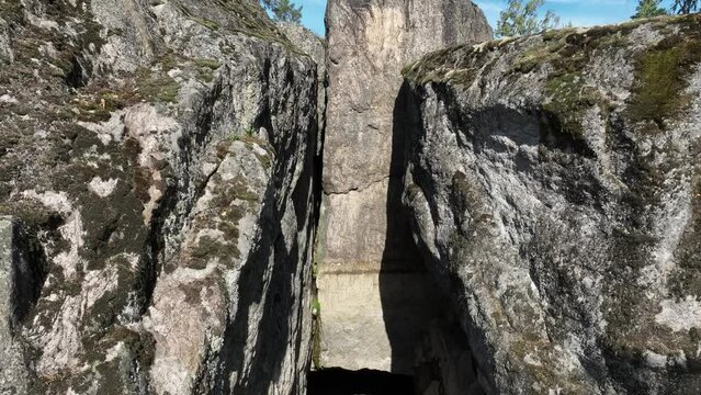 Temple of Lemmink&auml;inen entrance in Gumbostrand, Finland.