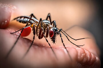 mosquito on the blood