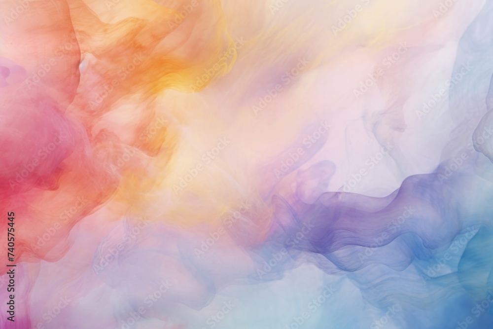 Poster close up view of a vibrant multicolored painting, suitable for various design projects