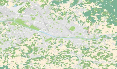vector city map of Florence, Italy - 740575664