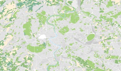 vector city map of Rome, Italy - 740575676
