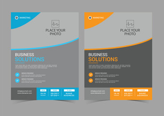 Corporate business flyer template design set, Brochure design, cover modern layout, annual report, poster, flyer in A4 with colorful business proposal, promotion, advertise, publication, cover page.