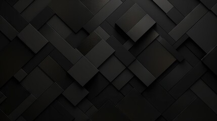 Dynamic abstract black background: textured mosaic layers conveying modern business concept

 - obrazy, fototapety, plakaty