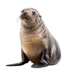 Adorable Seal Isolated on white and transparent background. Ideal for use in advertising. Generative ai