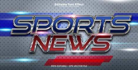 Sport News editable text effect in modern trend style