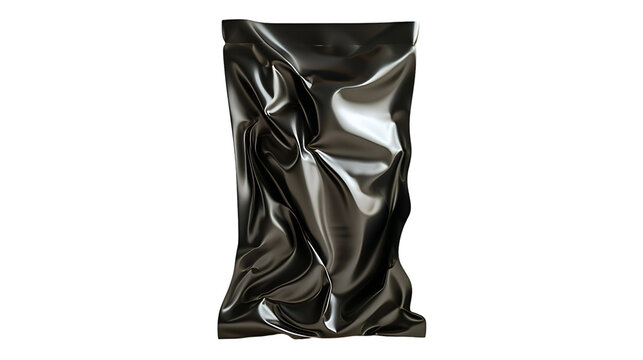 black bag isolated, transparent background