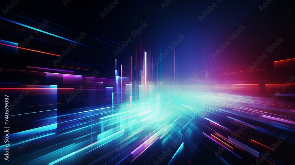 Aufkleber futuristic abstract business background with computer technology elements fading into the future