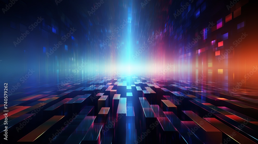 Aufkleber futuristic abstract business background with computer technology elements fading into the future