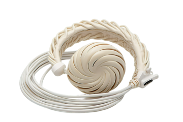 vintage headphones isolated on PNG Background. Generative Ai.