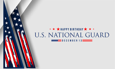 United States National Guard birthday ,December 13, to show appreciation for the U.S. national guards. Background Vector Illustration