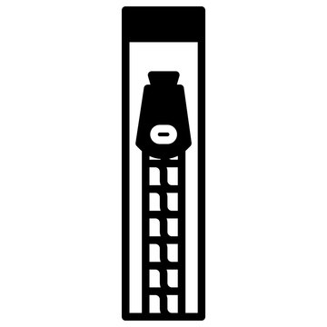 recommend clip art: zipper glyph and line vector illustration