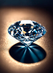 beautiful shiny big diamond. Selective focus.
