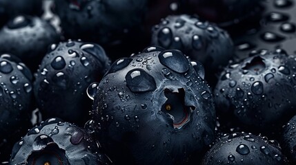 Fresh tasty blueberries as a background.