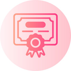 certification gradient icon