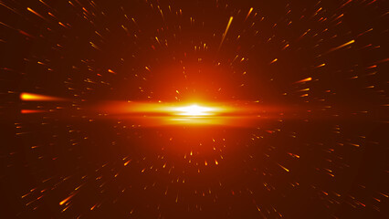 Explosion in outer space. Big Bang. Supernova. Birth of the Universe. Starbursts. Flight through the stars.