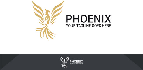 Luxury Phoenix Logo, Elegant Phoenix  Logo Design Template - Illustration Phoenix Logo