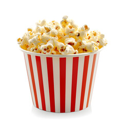 Popcorn bucket isolated on white background