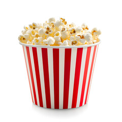 Popcorn bucket isolated on white background