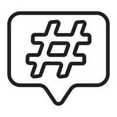 Obraz premium hashtag line icon