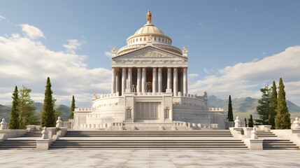 Fototapeta premium Sculpting History: The Mausoleum's Artistic Tale