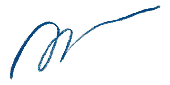 blue pencil strokes isolated on transparent background