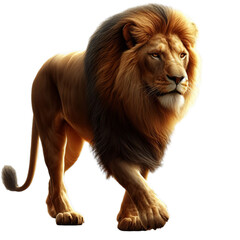 Obraz premium Lion isolate on transparent background