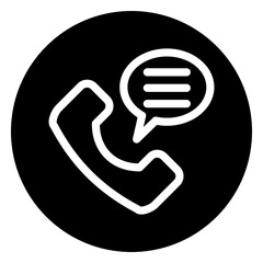 customer service glyph icon