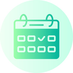 schedule gradient icon