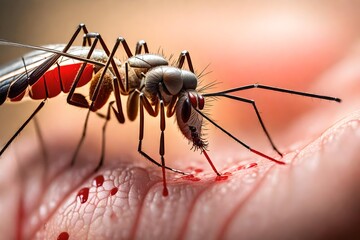 mosquito on blood